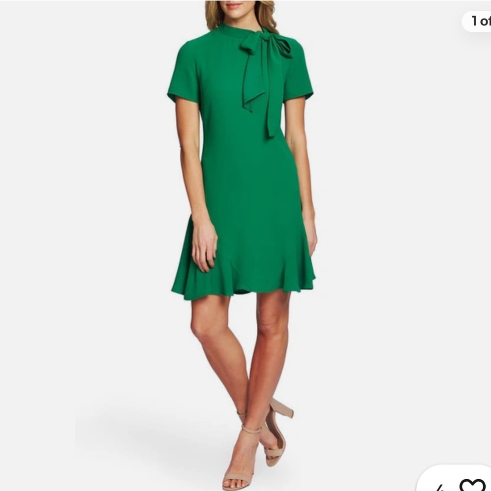 CeCe Sportswear Women's Short Sleeve A-line Dress with Bow SIZE 12